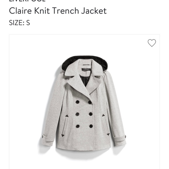 Liverpool Claire Knit Trench Jacket 